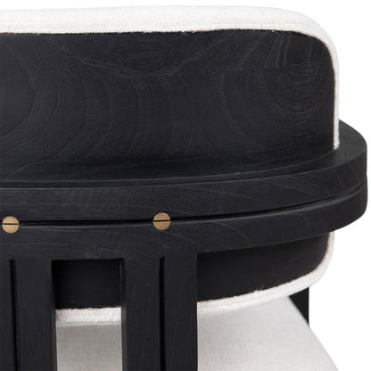 Henry & Mason - Pendrol Black Mindi Wood with Off White Performance Fabric - DV7122 veiw 5