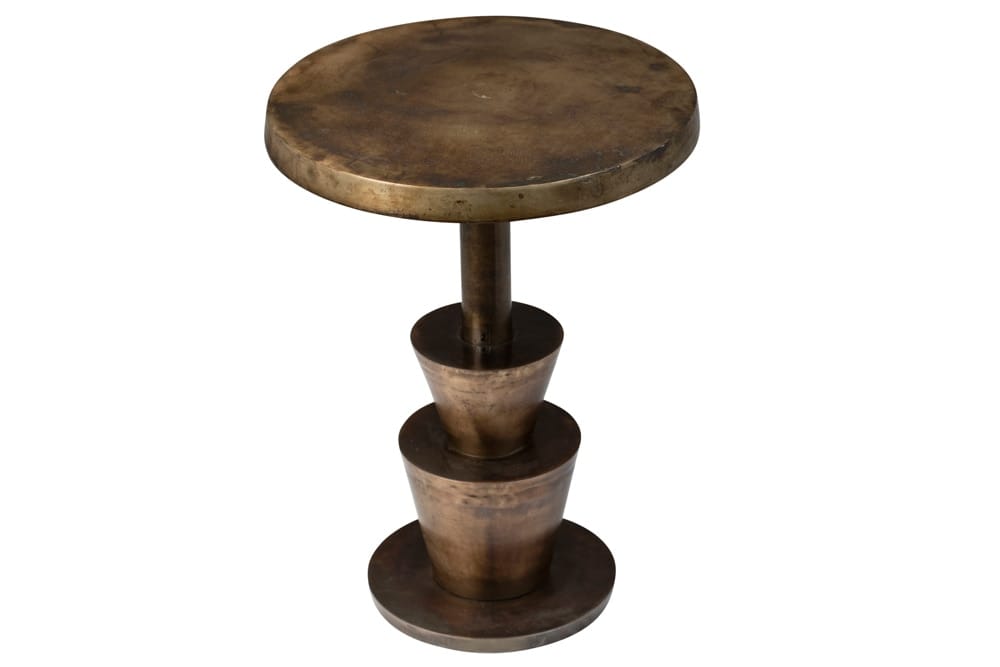 Henry & Mason - Penn Cast Aluminum Side Table in Antique Brass - DV7807 veiw 2