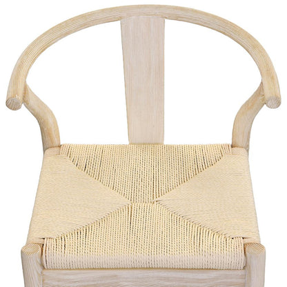 Henry & Mason - Peugot Light Bleached Natural Solid Oak With Danish Paper Cord Counter Stool - DV7139 veiw 5