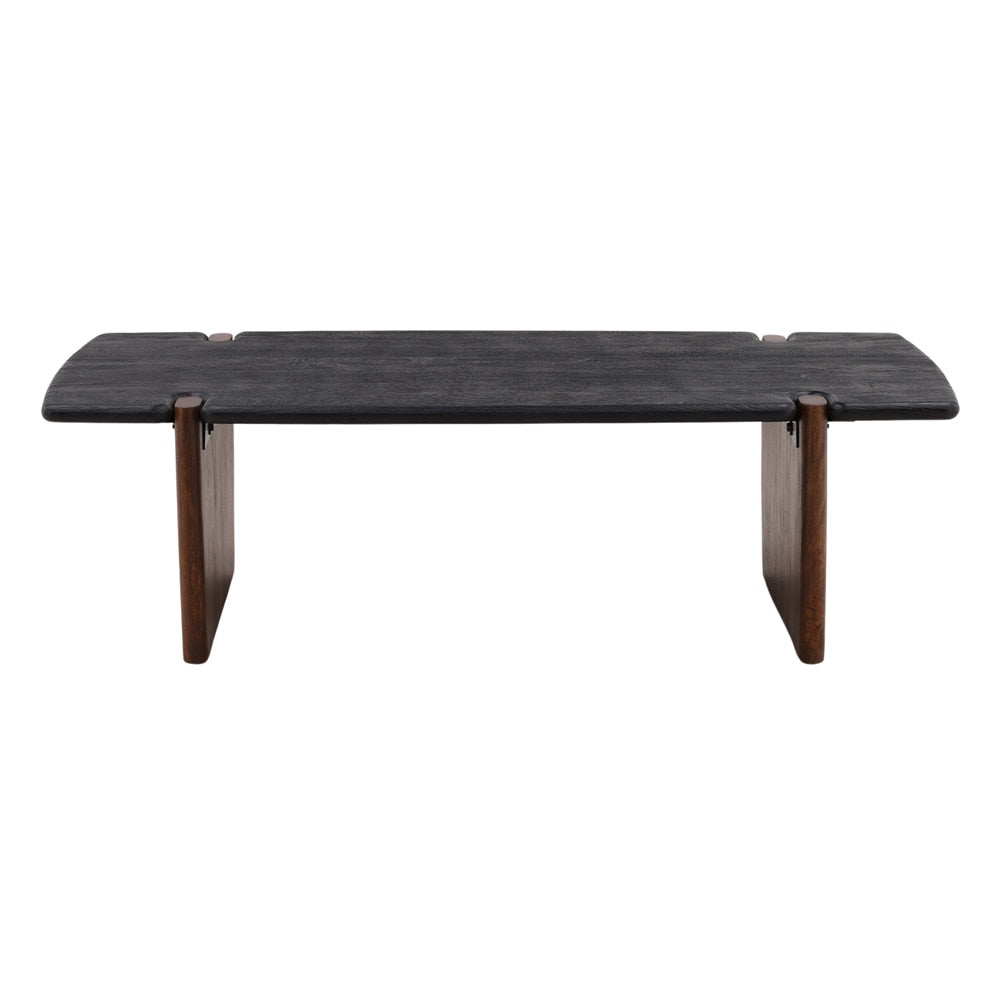 Henry & Mason - Phylof Solid Acacia Wood Coffee Table in Black and Natural - DV7173 veiw 2