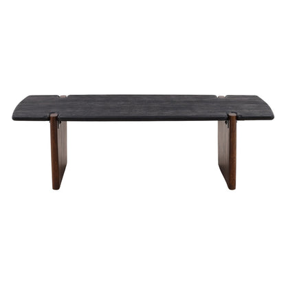 Henry & Mason - Phylof Solid Acacia Wood Coffee Table in Black and Natural - DV7173 veiw 2