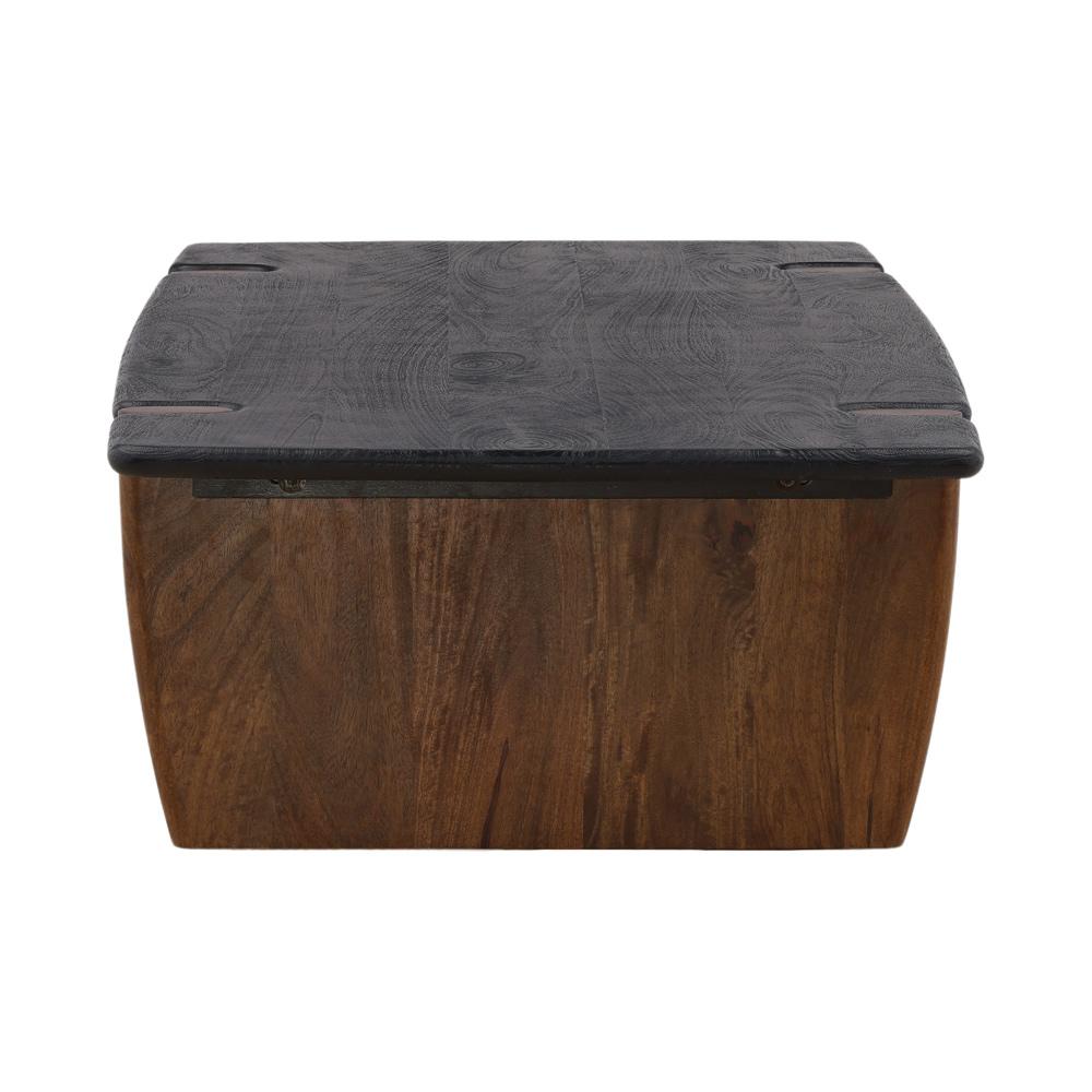 Henry & Mason - Phylof Solid Acacia Wood Coffee Table in Black and Natural - DV7173 veiw 3