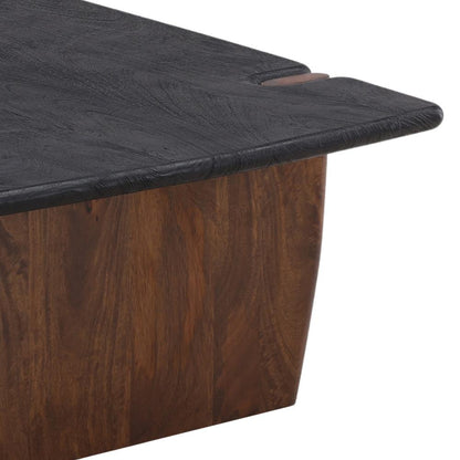 Henry & Mason - Phylof Solid Acacia Wood Coffee Table in Black and Natural - DV7173 veiw 5