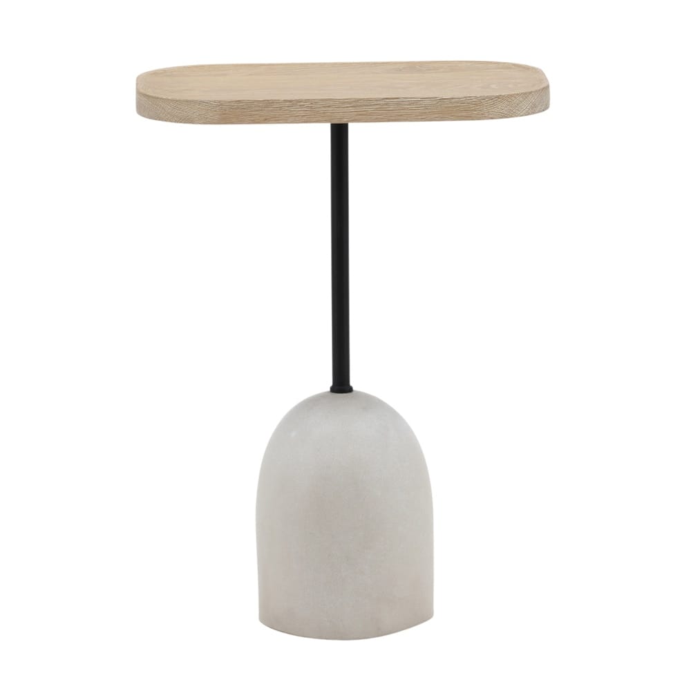 Henry & Mason - Pinkstle Light Natural Oak and Black Iron End Table - DV7077 veiw 2