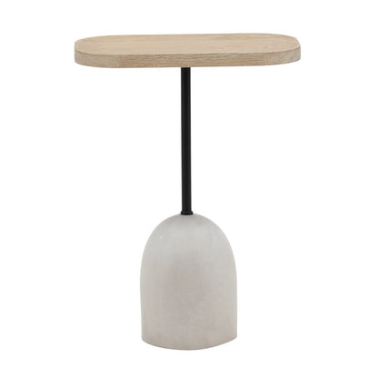 Henry & Mason - Pinkstle Light Natural Oak and Black Iron End Table - DV7077 veiw 2