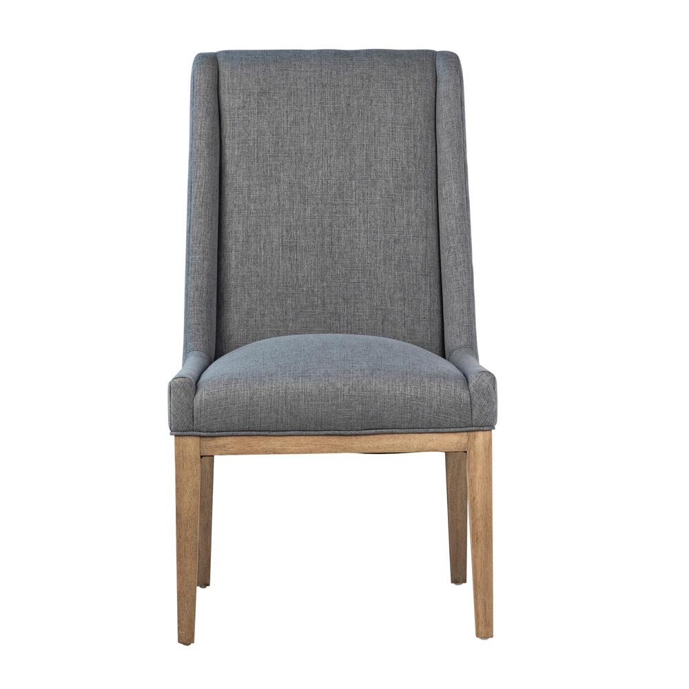 Henry & Mason - Platt Rubberwood Dining Chair in Gray Performance Fabric - DV7371 veiw 2