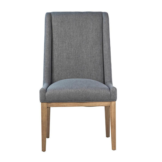 Henry & Mason - Platt Rubberwood Dining Chair in Gray Performance Fabric - DV7371 veiw 2