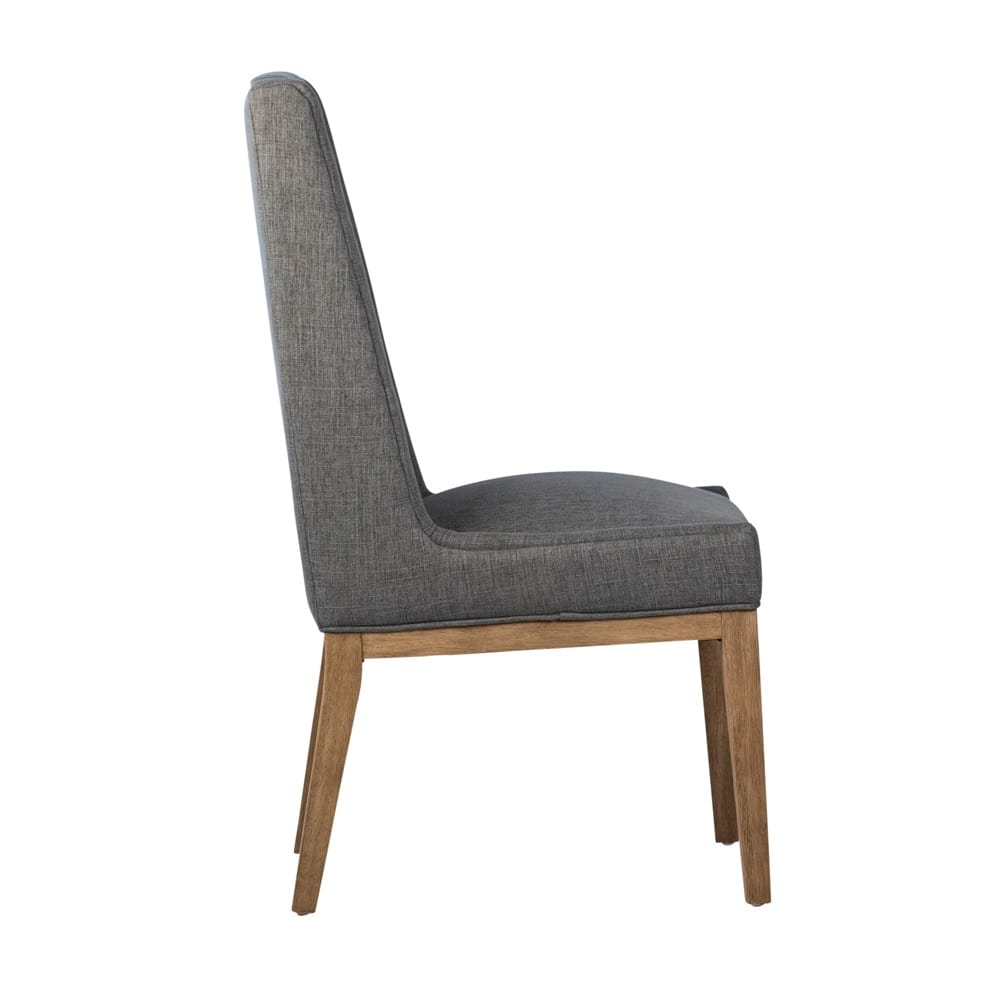 Henry & Mason - Platt Rubberwood Dining Chair in Gray Performance Fabric - DV7371 veiw 3