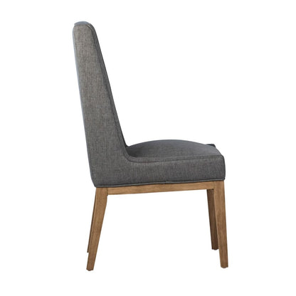 Henry & Mason - Platt Rubberwood Dining Chair in Gray Performance Fabric - DV7371 veiw 3
