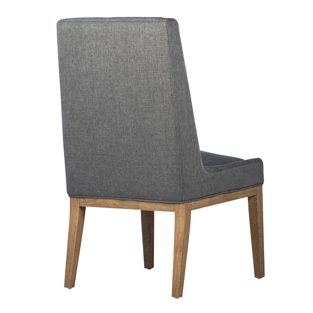 Henry & Mason - Platt Rubberwood Dining Chair in Gray Performance Fabric - DV7371 veiw 4