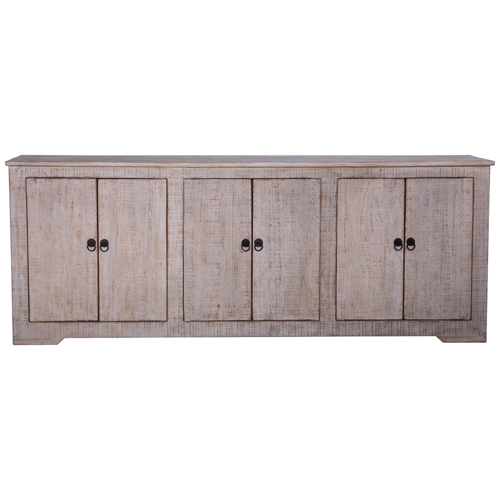 Henry & Mason - Polina 83in Six Door Reclaimed Pine Wood Sideborad in Light Warm Wash Finish - DV7430 veiw 2
