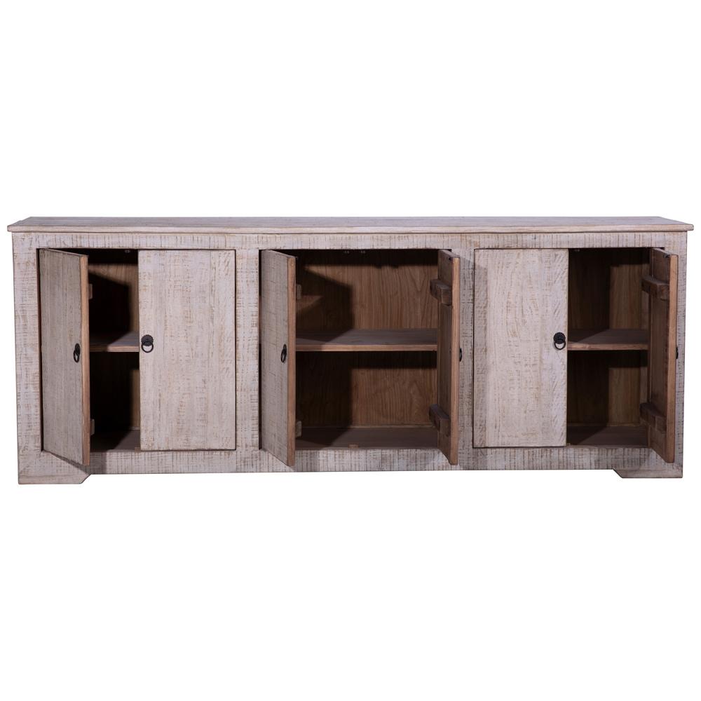Henry & Mason - Polina 83in Six Door Reclaimed Pine Wood Sideborad in Light Warm Wash Finish - DV7430 veiw 4