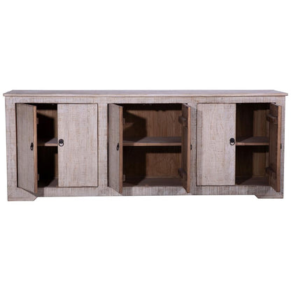 Henry & Mason - Polina 83in Six Door Reclaimed Pine Wood Sideborad in Light Warm Wash Finish - DV7430 veiw 4
