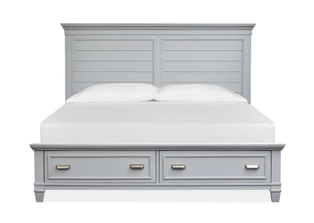 Henry & Mason - Portmere Complete California King Panel Storage Bed Grey - AFA00170 view 1