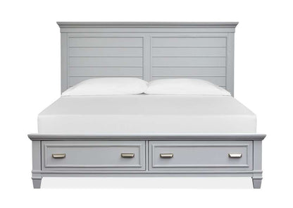 Henry & Mason - Portmere Complete King Panel Storage Bed Grey - AFA00174 view 1