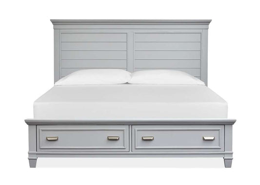 Henry & Mason - Portmere Complete Queen Panel Storage Bed Grey - AFA00178 view 1