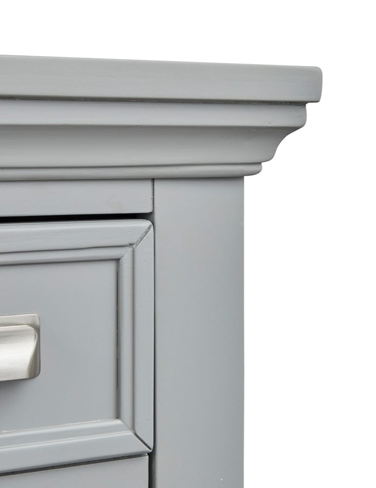 Henry & Mason  -  Portmere Harbor Gray And White Dove Grey Drawer Dresser With White Landscape Mirror  - AFA00868 view 6