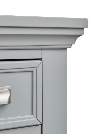 Henry & Mason  -  Portmere Harbor Gray And White Dove Grey Drawer Dresser With White Landscape Mirror  - AFA00868 view 6