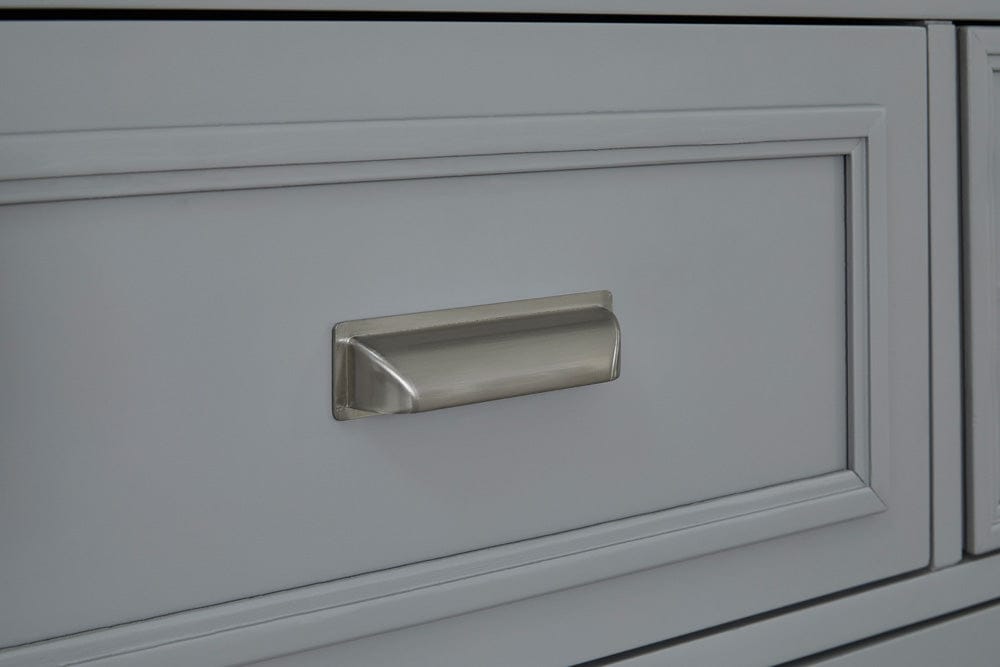 Henry & Mason  -  Portmere Harbor Gray And White Dove Grey Drawer Dresser With White Landscape Mirror  - AFA00868 view 7