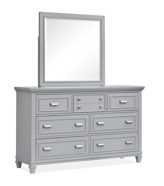Henry & Mason  -  Portmere Harbor Gray Grey Drawer Dresser With Landscape Mirror  - AFA00869 view 1