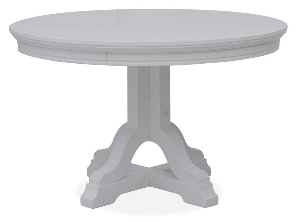 Henry & Mason  -  Portmere Harbor Gray Grey Extendable 48" Round Dining Table  - AFA00870 view 1
