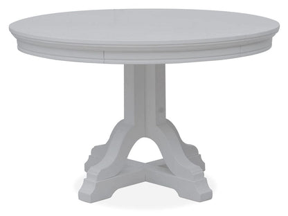 Henry & Mason  -  Portmere Harbor Gray Grey Extendable 48" Round Dining Table  - AFA00870 view 1