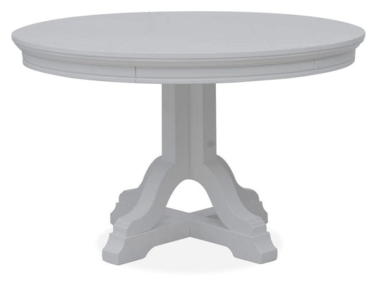 Henry & Mason  -  Portmere Harbor Gray Grey Extendable 48" Round Dining Table  - AFA00870 view 1