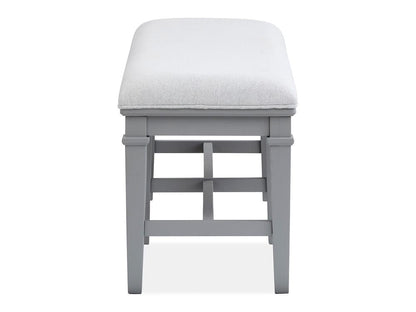 Henry & Mason  -  Portmere Harbor Gray Grey Upholstered Bench  - AFA00873 view 3
