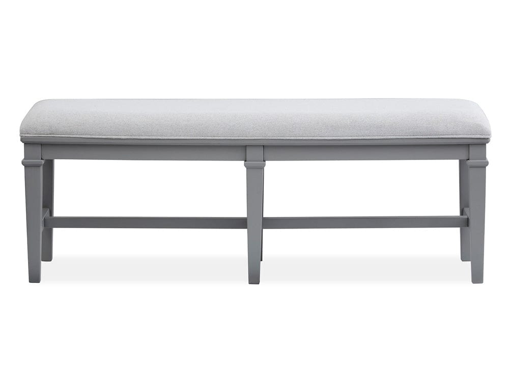 Henry & Mason  -  Portmere Harbor Gray Grey Upholstered Bench  - AFA00873 view 4