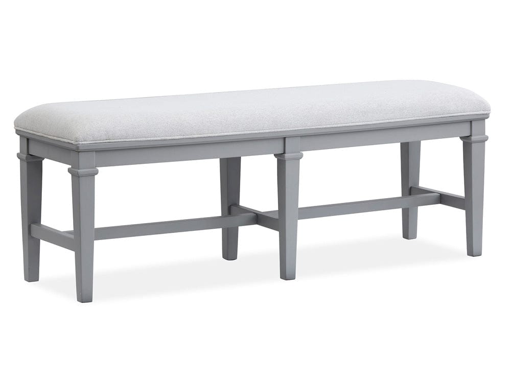 Henry & Mason  -  Portmere Harbor Gray Grey Upholstered Bench  - AFA00873 view 5