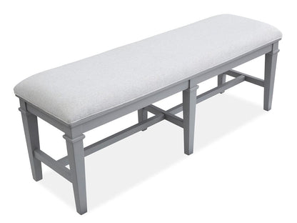 Henry & Mason  -  Portmere Harbor Gray Grey Upholstered Bench  - AFA00873 view 6
