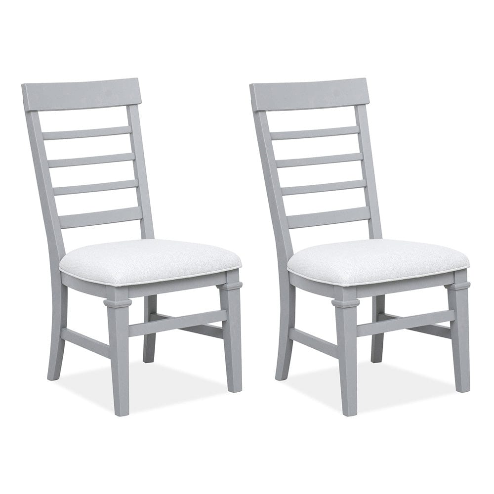 Henry & Mason  -  Portmere Harbor Gray Grey Upholstered Side Chair (Set of 2)  - AFA00874 view 1