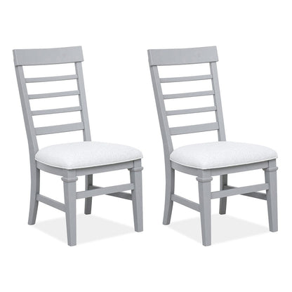 Henry & Mason  -  Portmere Harbor Gray Grey Upholstered Side Chair (Set of 2)  - AFA00874 view 1