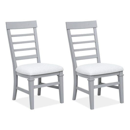 Henry & Mason  -  Portmere Harbor Gray Grey Upholstered Side Chair (Set of 2)  - AFA00874 view 1
