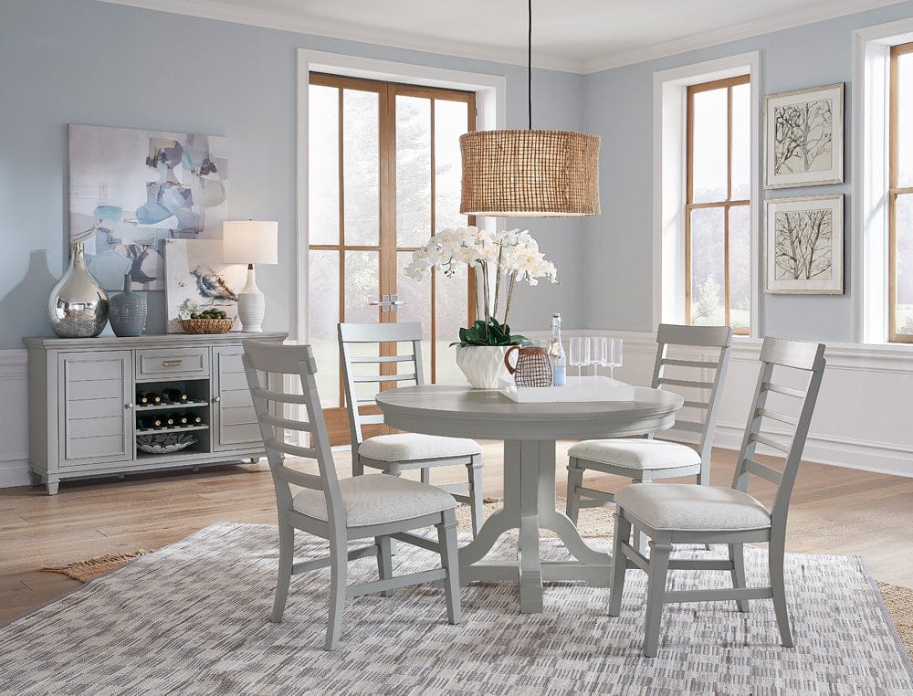 Henry & Mason  -  Portmere Harbor Gray Grey Upholstered Side Chair (Set of 2)  - AFA00874 view 7