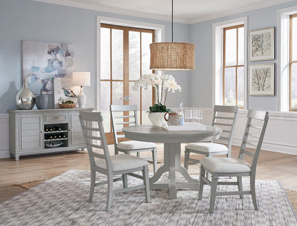 Henry & Mason  -  Portmere Harbor Gray Grey Upholstered Side Chair (Set of 2)  - AFA00874 view 7