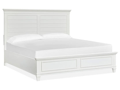 Henry & Mason  -  Portmere White Dove California King White Panel Bed  - AFA00876 view 1