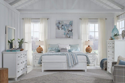 Henry & Mason  -  Portmere White Dove California King White Panel Bed  - AFA00876 view 6