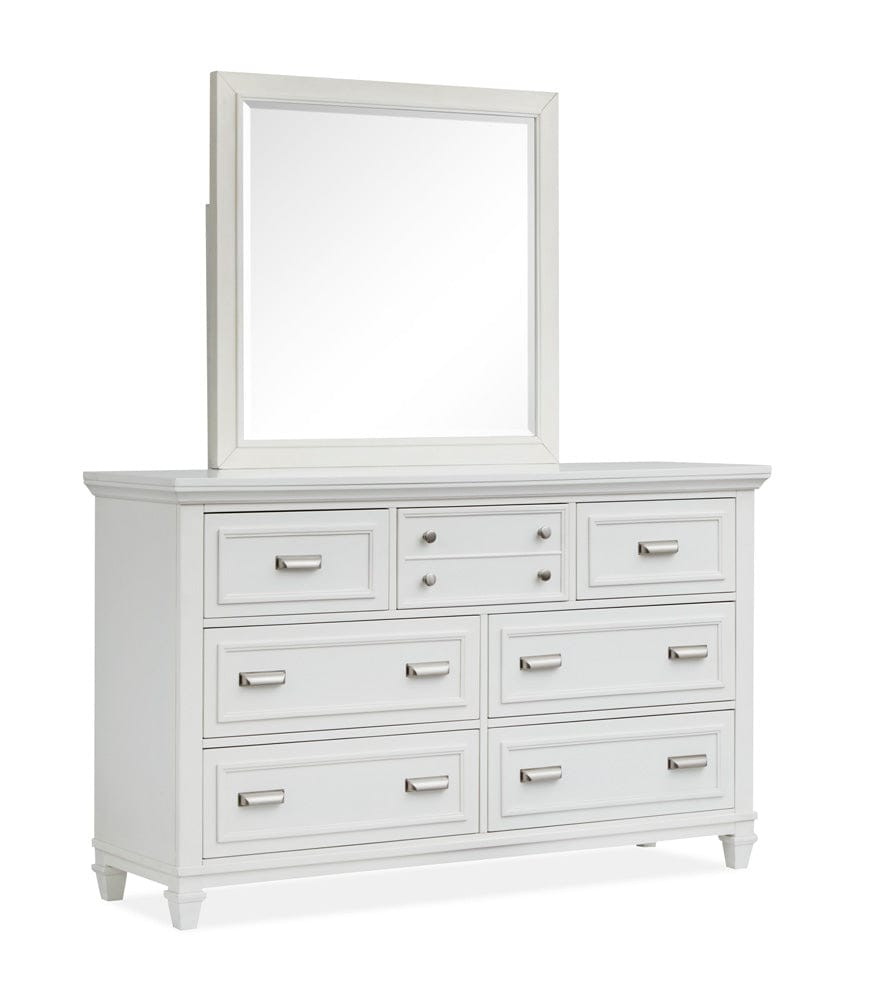 Henry & Mason  -  Portmere White Dove White Drawer Dresser With Landscape Mirror  - AFA00877 view 1