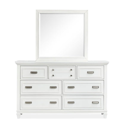 Henry & Mason  -  Portmere White Dove White Drawer Dresser With Landscape Mirror  - AFA00877 view 2
