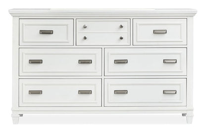 Henry & Mason  -  Portmere White Dove White Drawer Dresser With Landscape Mirror  - AFA00877 view 4