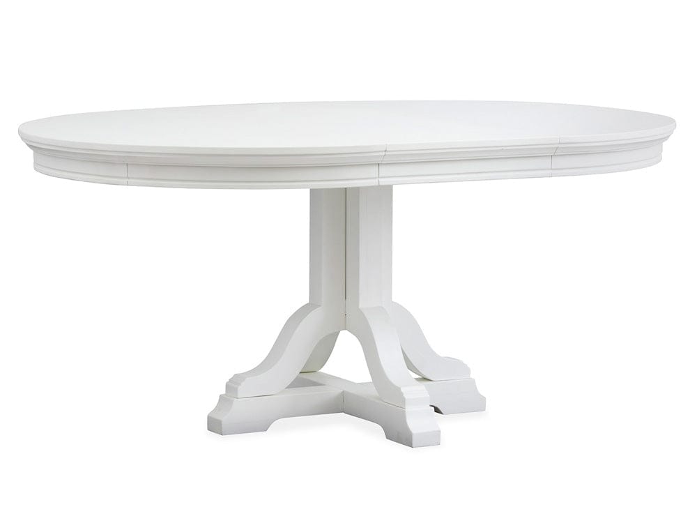 Henry & Mason  -  Portmere White Dove White Extendable 48" Round Dining Table  - AFA00878 view 2