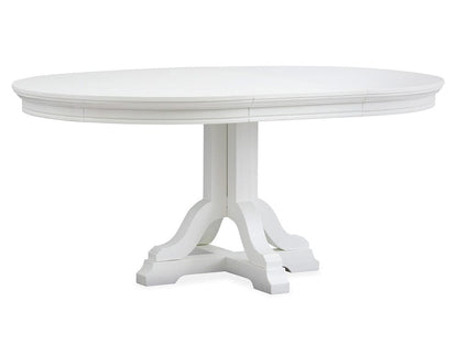 Henry & Mason  -  Portmere White Dove White Extendable 48" Round Dining Table  - AFA00878 view 2