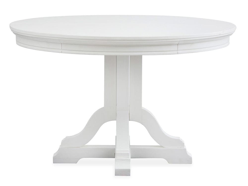 Henry & Mason  -  Portmere White Dove White Extendable 48" Round Dining Table  - AFA00878 view 4
