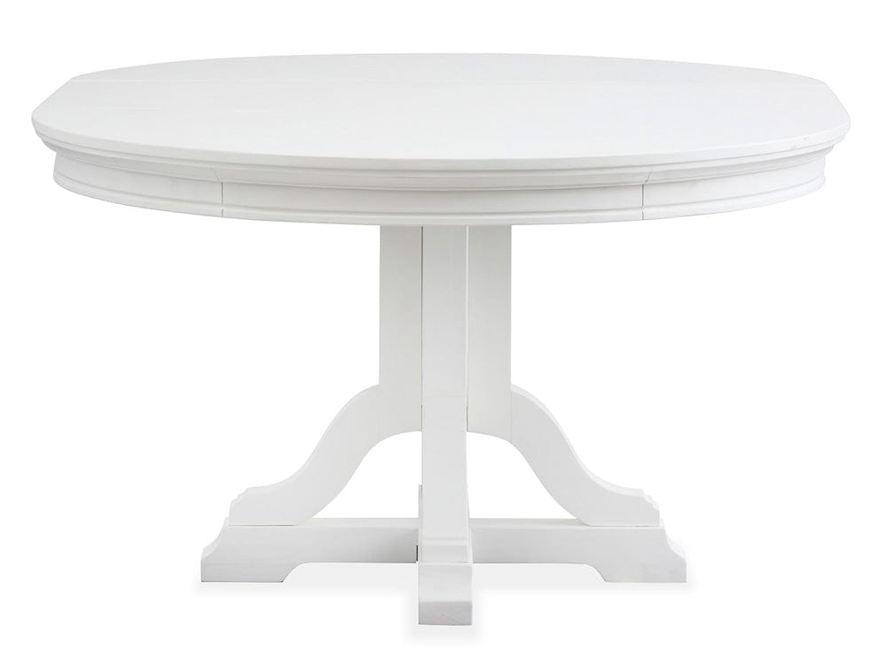 Henry & Mason  -  Portmere White Dove White Extendable 48" Round Dining Table  - AFA00878 view 5