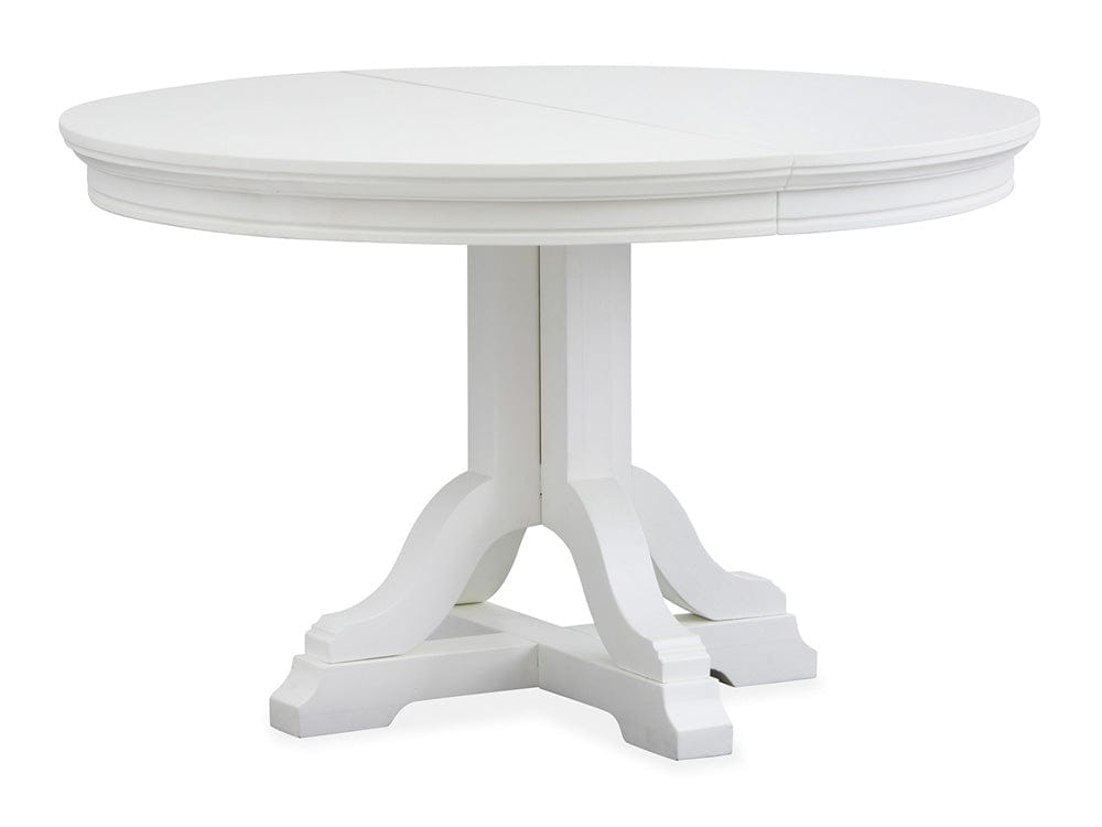 Henry & Mason  -  Portmere White Dove White Extendable 48" Round Dining Table  - AFA00878 view 7