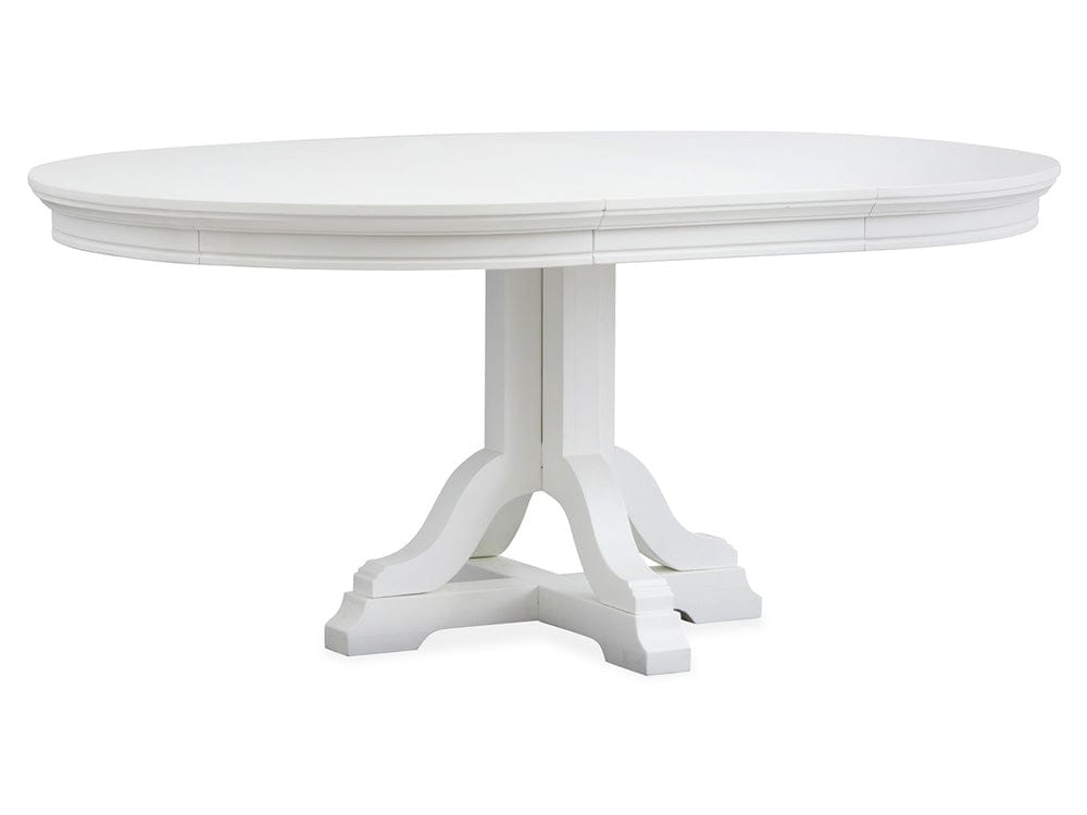 Henry & Mason  -  Portmere White Dove White Extendable 48" Round Dining Table  - AFA00878 view 9