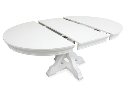 Henry & Mason  -  Portmere White Dove White Extendable 48" Round Dining Table  - AFA00878 view 10
