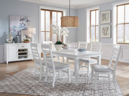 Henry & Mason  -  Portmere White Dove White Extendable Rectangular Dining Table  - AFA00879 view 4