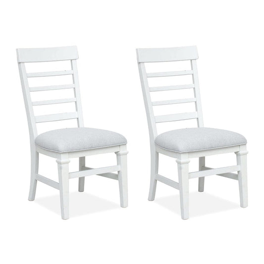 Henry & Mason  -  Portmere White Dove White Upholstered Side Chair (Set of 2)  - AFA00882 view 1